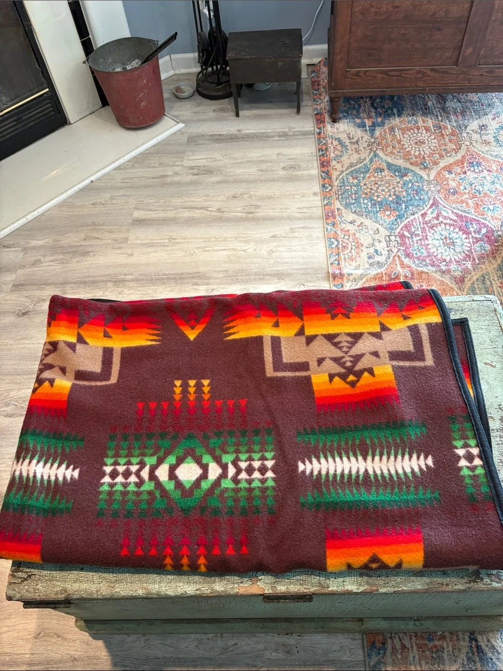 Vintage 1940s-60s Pendleton Beaver State Chief Joseph Wool Blanket